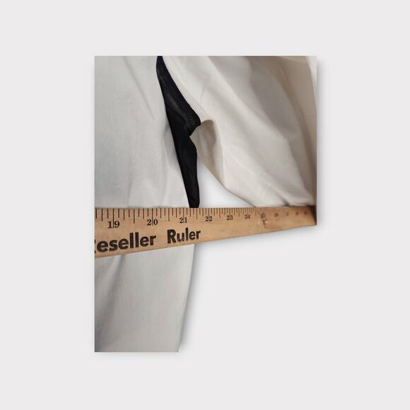 Robert Rodriguez Womens Colorblock Snap Blouse Black White 6 Contrast - Picture 7 of 9